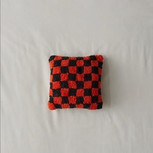 Checkerboard Tufted Mini Throw Pillow